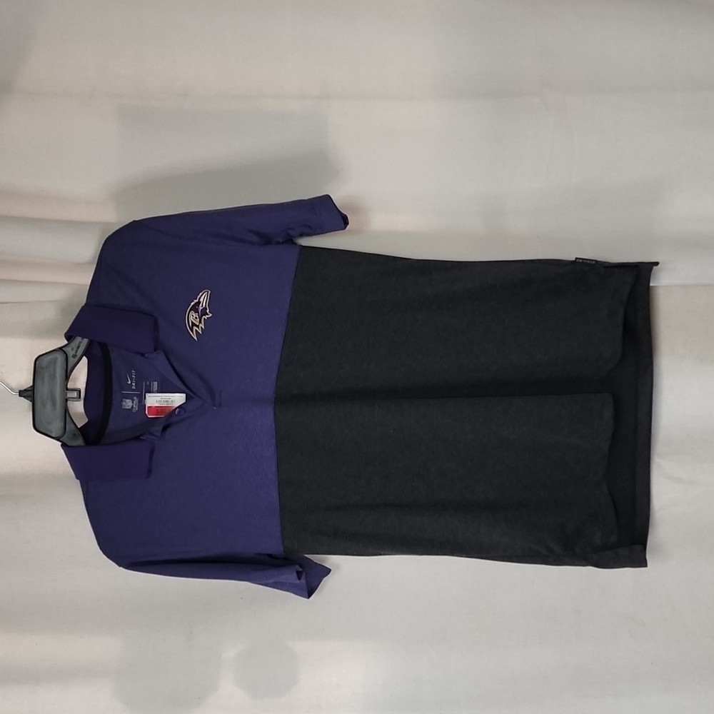 NWT Mens Nike NFL Baltimore Ravens Polo Shirt Size Small.